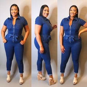 Ready To Go Denim Jumpsuit